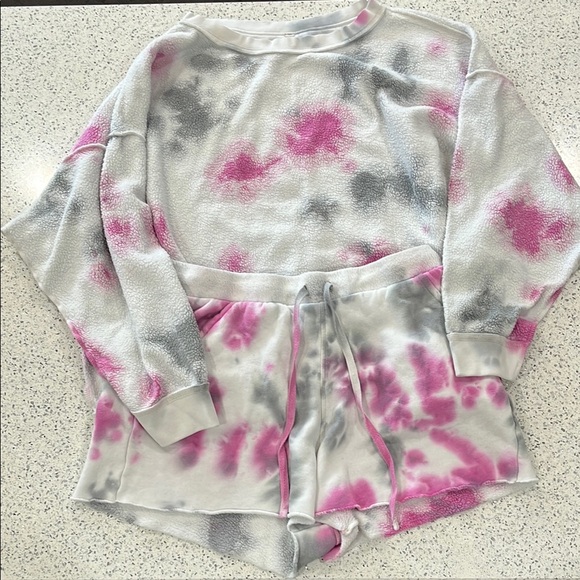 Intimately Free People Pink and Gray Tie-Dye Lounge Set - Picture 3 of 8